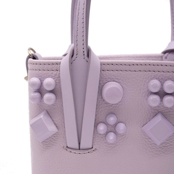 Christian Louboutin Mini Cabata North/South Leather Tote Purple - Picture 6 of 12